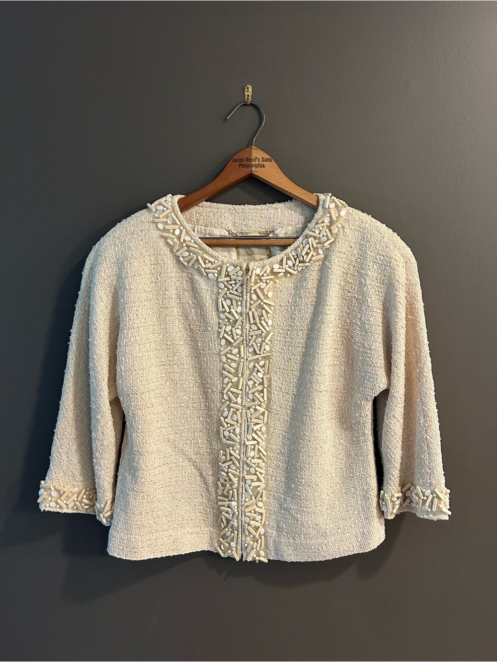 St. John Couture Beaded Boucle Evening Jacket, Women